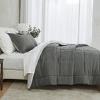 Parure de couette réversible toutes saisons en duvet synthétique Linery &amp; Co.