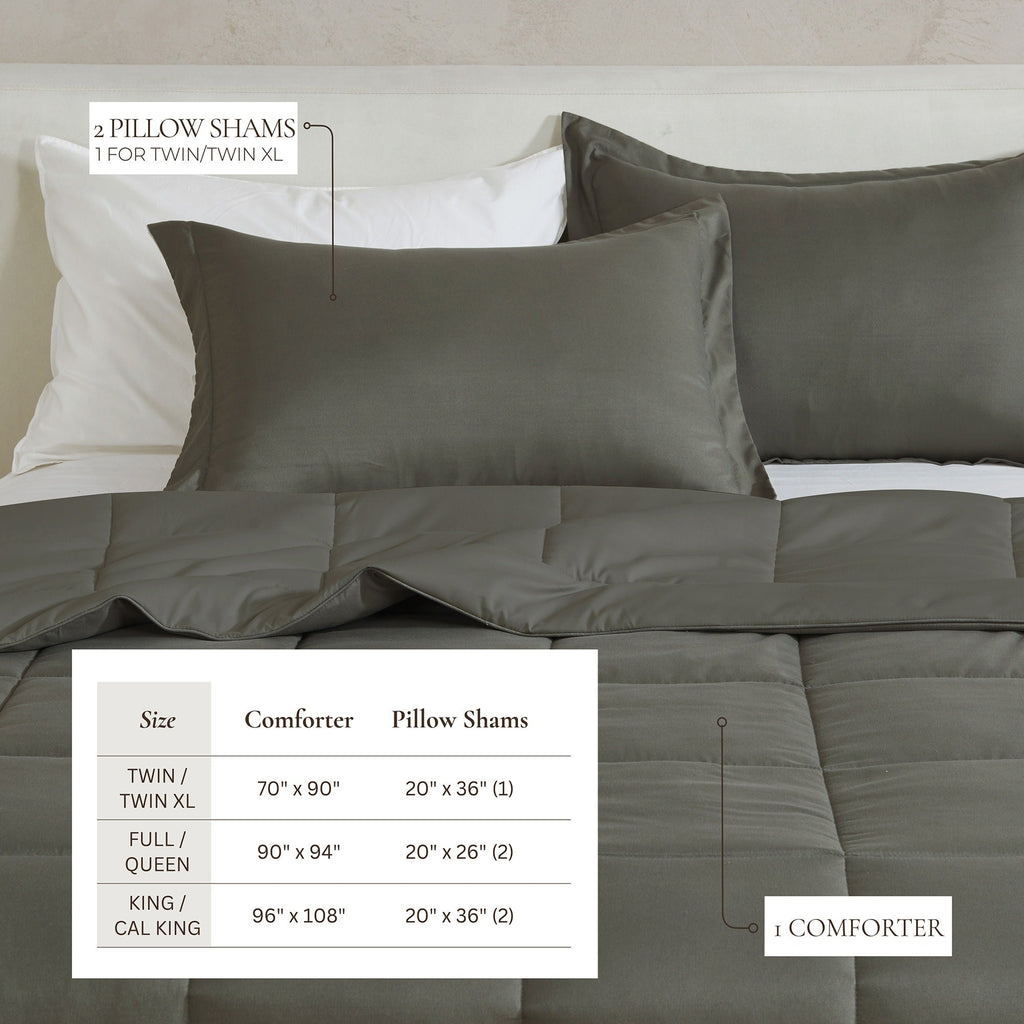 Parure de couette réversible toutes saisons en duvet synthétique Linery &amp; Co.