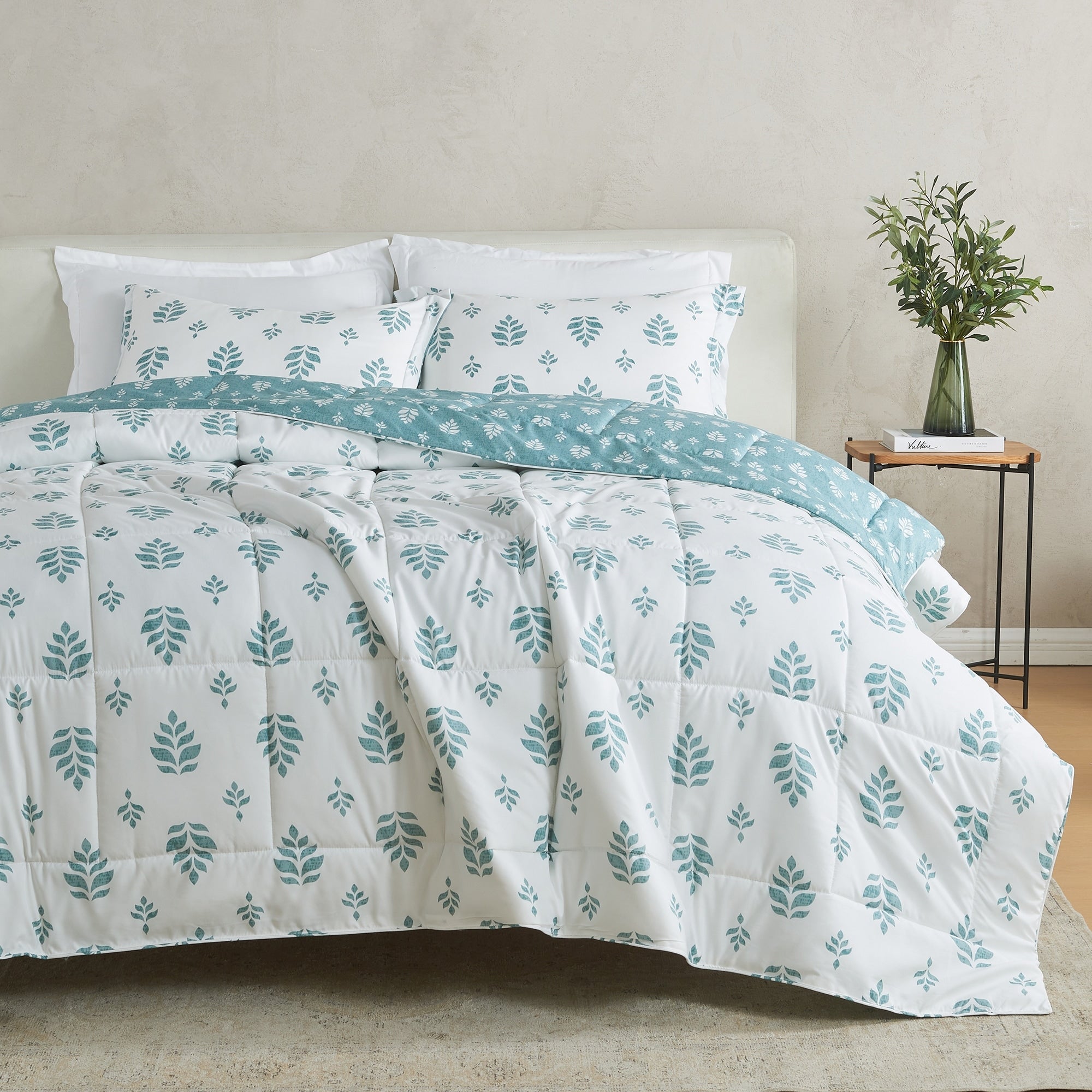 Parure de couette réversible toutes saisons en duvet synthétique Linery &amp; Co.