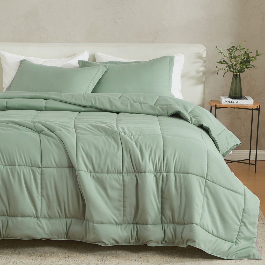 Parure de couette réversible toutes saisons en duvet synthétique Linery &amp; Co.