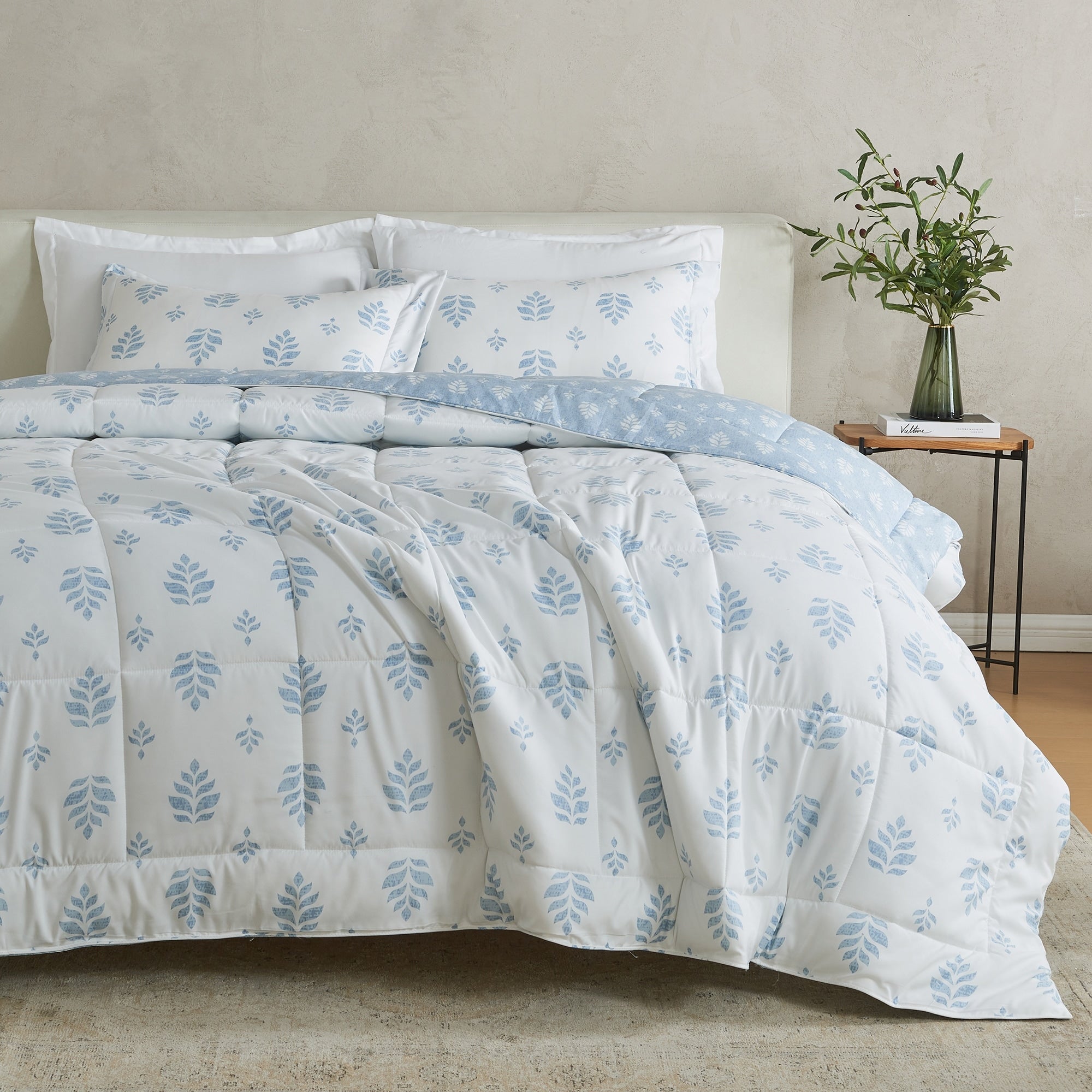 Parure de couette réversible toutes saisons en duvet synthétique Linery &amp; Co.