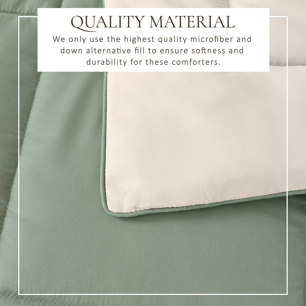Parure de couette réversible toutes saisons en duvet synthétique Linery &amp; Co.