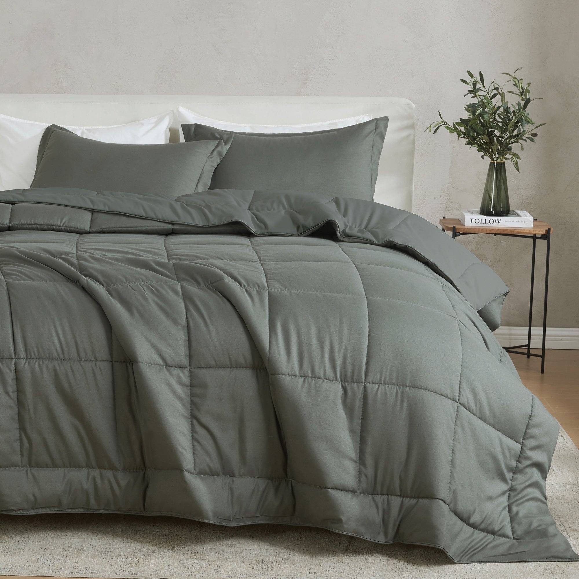 Parure de couette réversible toutes saisons en duvet synthétique Linery &amp; Co.