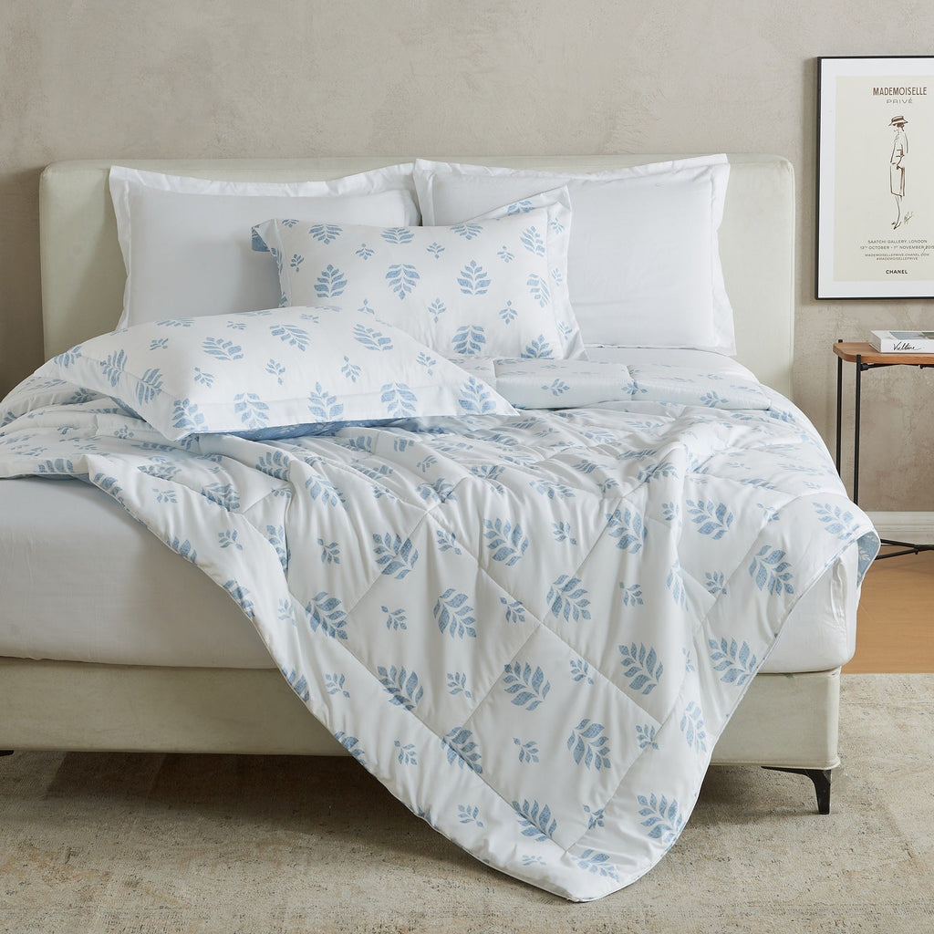 Parure de couette réversible toutes saisons en duvet synthétique Linery &amp; Co.