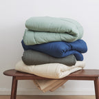 Parure de couette réversible toutes saisons en duvet synthétique Linery &amp; Co.