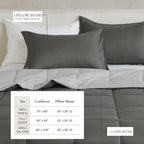 Parure de couette réversible toutes saisons en duvet synthétique Linery &amp; Co.
