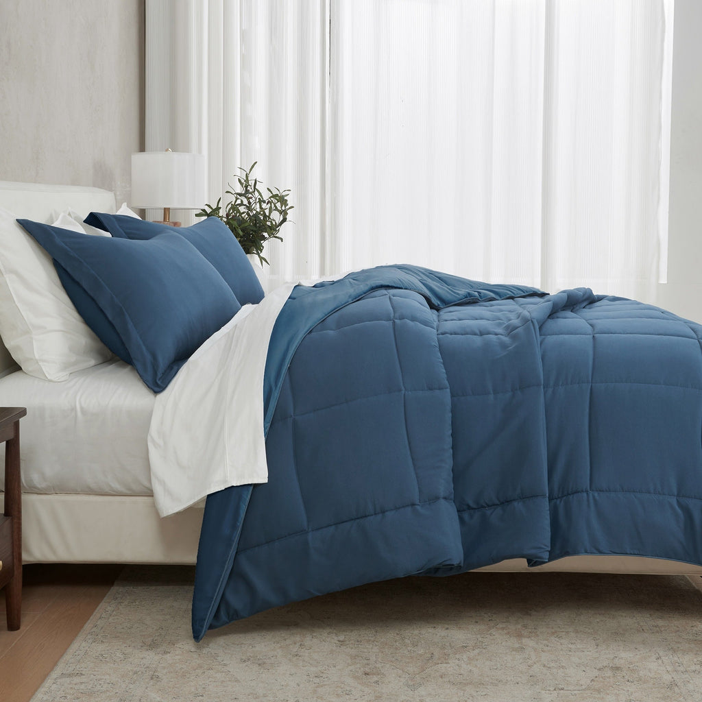 Parure de couette réversible toutes saisons en duvet synthétique Linery &amp; Co.