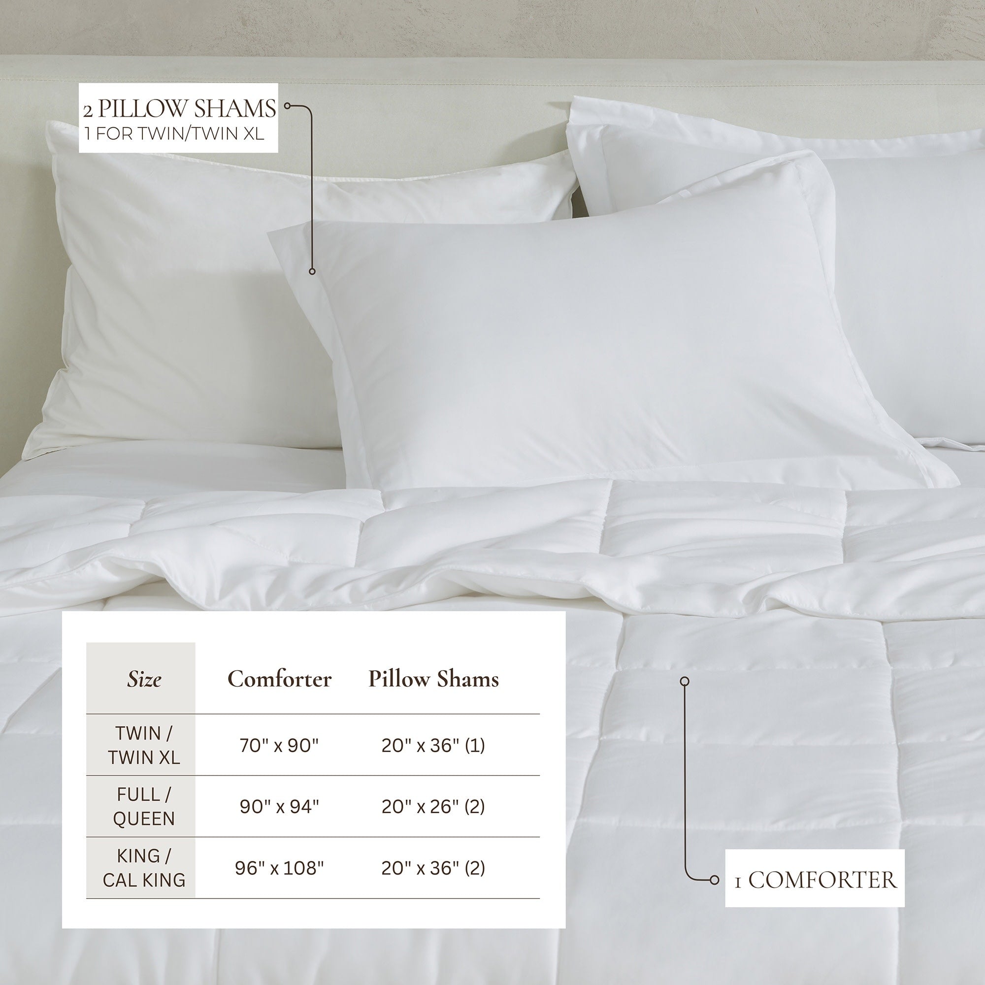 Parure de couette réversible toutes saisons en duvet synthétique Linery &amp; Co.