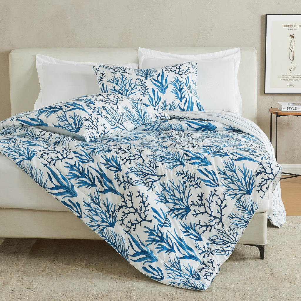 Parure de couette réversible toutes saisons en duvet synthétique Linery &amp; Co.