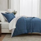 Parure de couette réversible toutes saisons en duvet synthétique Linery &amp; Co.
