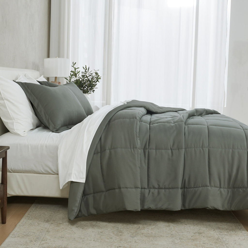 Parure de couette réversible toutes saisons en duvet synthétique Linery &amp; Co.