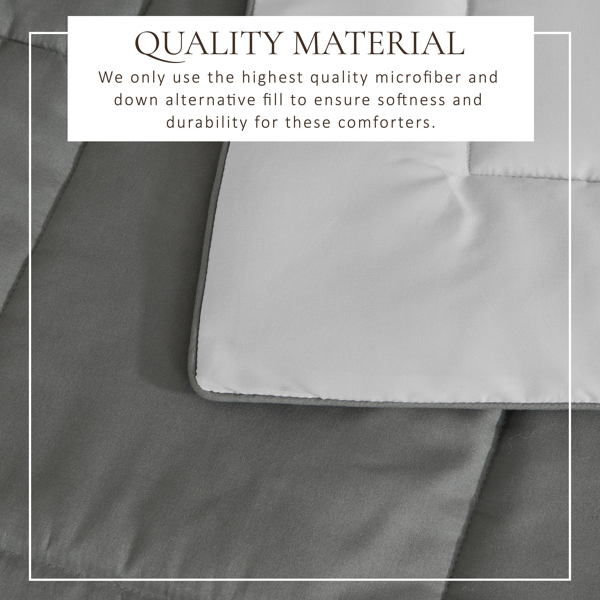 Parure de couette réversible toutes saisons en duvet synthétique Linery &amp; Co.