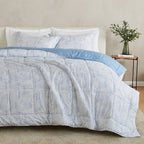 Parure de couette réversible toutes saisons en duvet synthétique Linery &amp; Co.
