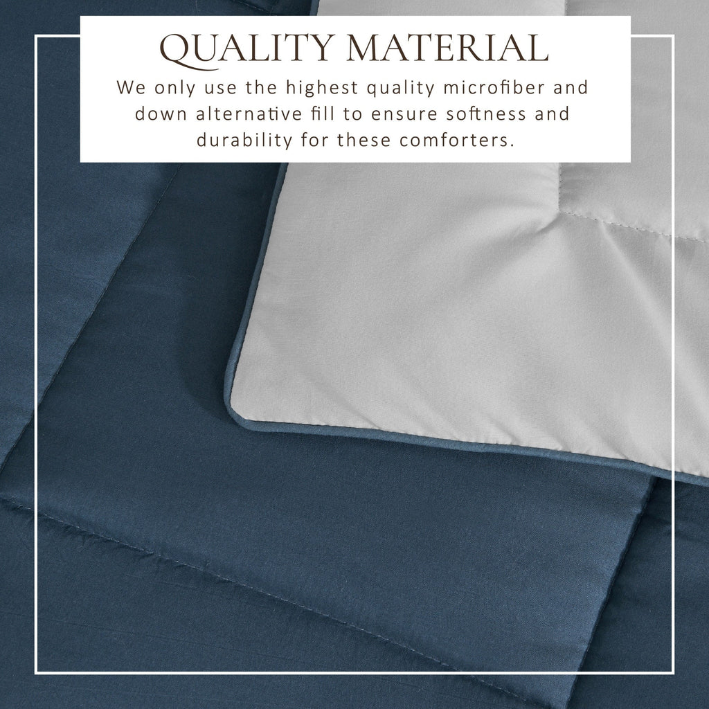 Parure de couette réversible toutes saisons en duvet synthétique Linery &amp; Co.