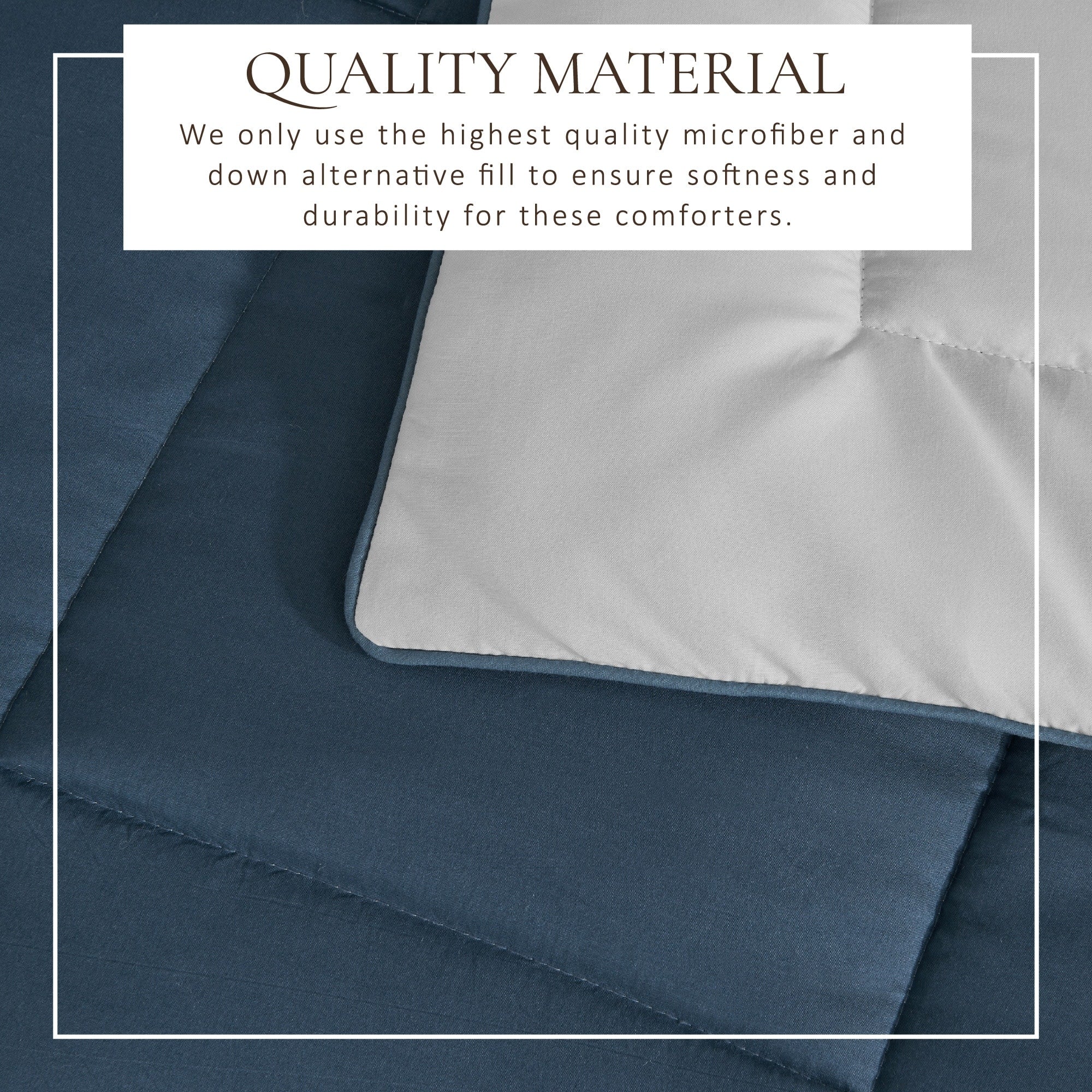 Parure de couette réversible toutes saisons en duvet synthétique Linery &amp; Co.