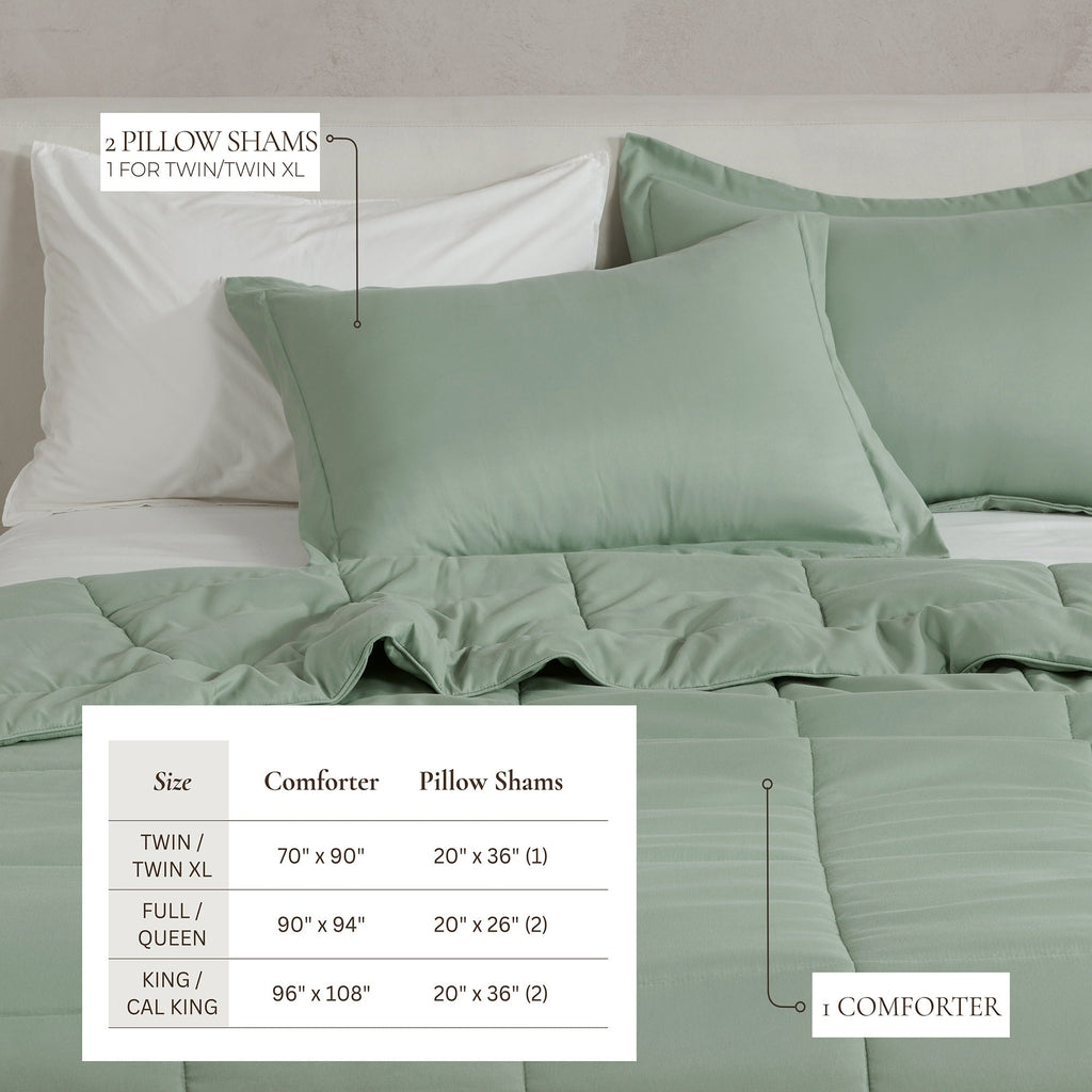 Parure de couette réversible toutes saisons en duvet synthétique Linery &amp; Co.