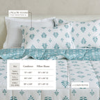 Parure de couette réversible toutes saisons en duvet synthétique Linery &amp; Co.