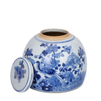Petit pot Ming à motif floral et oiseau de Lins
