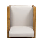 Fauteuil club d'extérieur Linwood en bois d'acacia avec détails en osier (lot de 2) par Christopher Knight Home