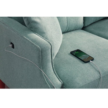 Canapé rembourré avec tissu imperméable et port USB - 32,30 x 70,10 x 35,03