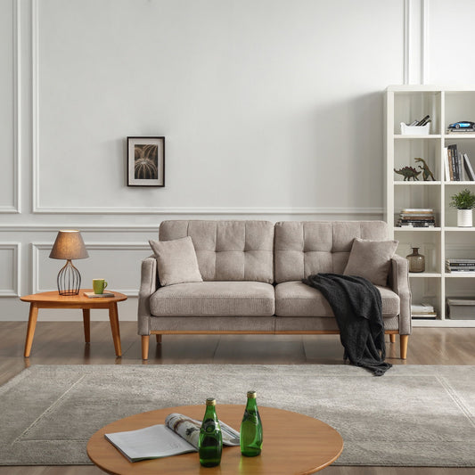 Canapé 3 places en tissu imperméable Living Space avec port de charge USB