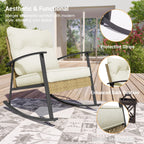 Ensemble de bistrot à bascule 3 pièces Livoosun, mobilier de jardin, ensemble de 2 chaises de patio avec table d'appoint pour jardin