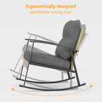 Ensemble de bistrot à bascule 3 pièces Livoosun, mobilier de jardin, ensemble de 2 chaises de patio avec table d'appoint pour jardin