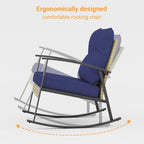 Ensemble de bistrot à bascule 3 pièces Livoosun, mobilier de jardin, ensemble de 2 chaises de patio avec table d'appoint pour jardin