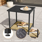Ensemble de bistrot à bascule 3 pièces Livoosun, mobilier de jardin, ensemble de 2 chaises de patio avec table d'appoint pour jardin
