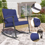 Ensemble de bistrot à bascule 3 pièces Livoosun, mobilier de jardin, ensemble de 2 chaises de patio avec table d'appoint pour jardin