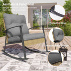 Ensemble de bistrot à bascule 3 pièces Livoosun, mobilier de jardin, ensemble de 2 chaises de patio avec table d'appoint pour jardin