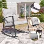 Ensemble de bistrot à bascule 3 pièces Livoosun, mobilier de jardin, ensemble de 2 chaises de patio avec table d'appoint pour jardin