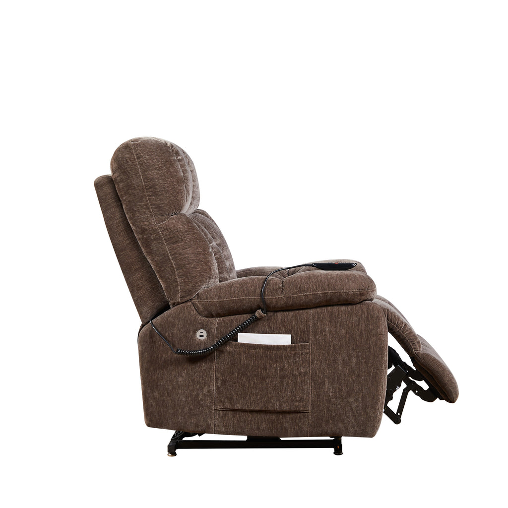 Fauteuil inclinable à double moteur Liyasi OKIN pour personnes âgées, inclinable à 180°, position infinie, avec massage thermique