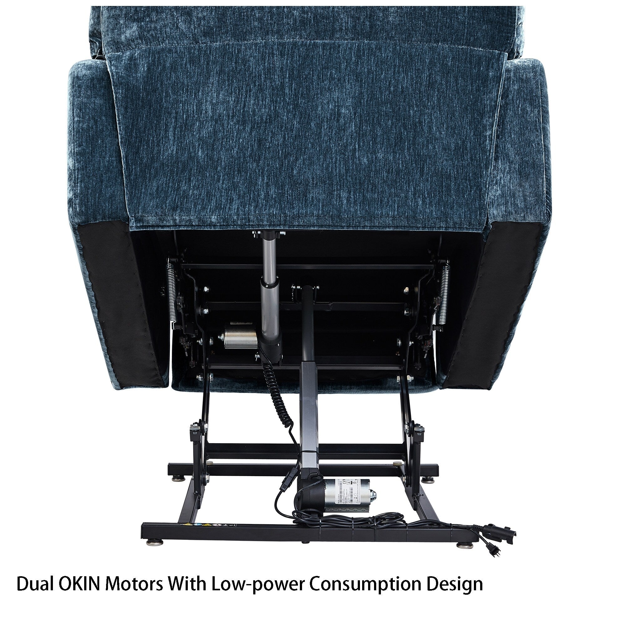 Fauteuil inclinable à double moteur Liyasi OKIN pour personnes âgées, inclinable à 180°, position infinie, avec massage thermique