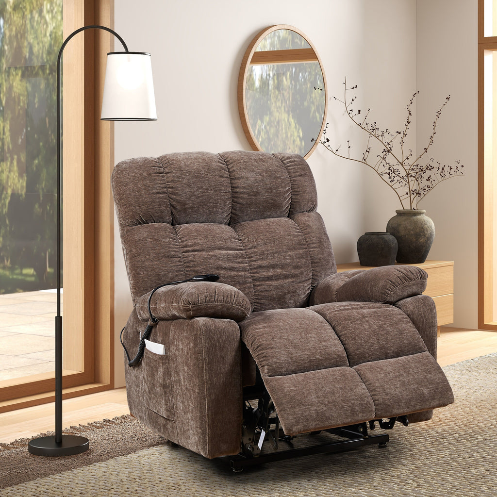 Fauteuil inclinable à double moteur Liyasi OKIN pour personnes âgées, inclinable à 180°, position infinie, avec massage thermique