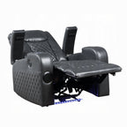 Fauteuil inclinable motorisé Liza, Bluetooth, USB, similicuir gris