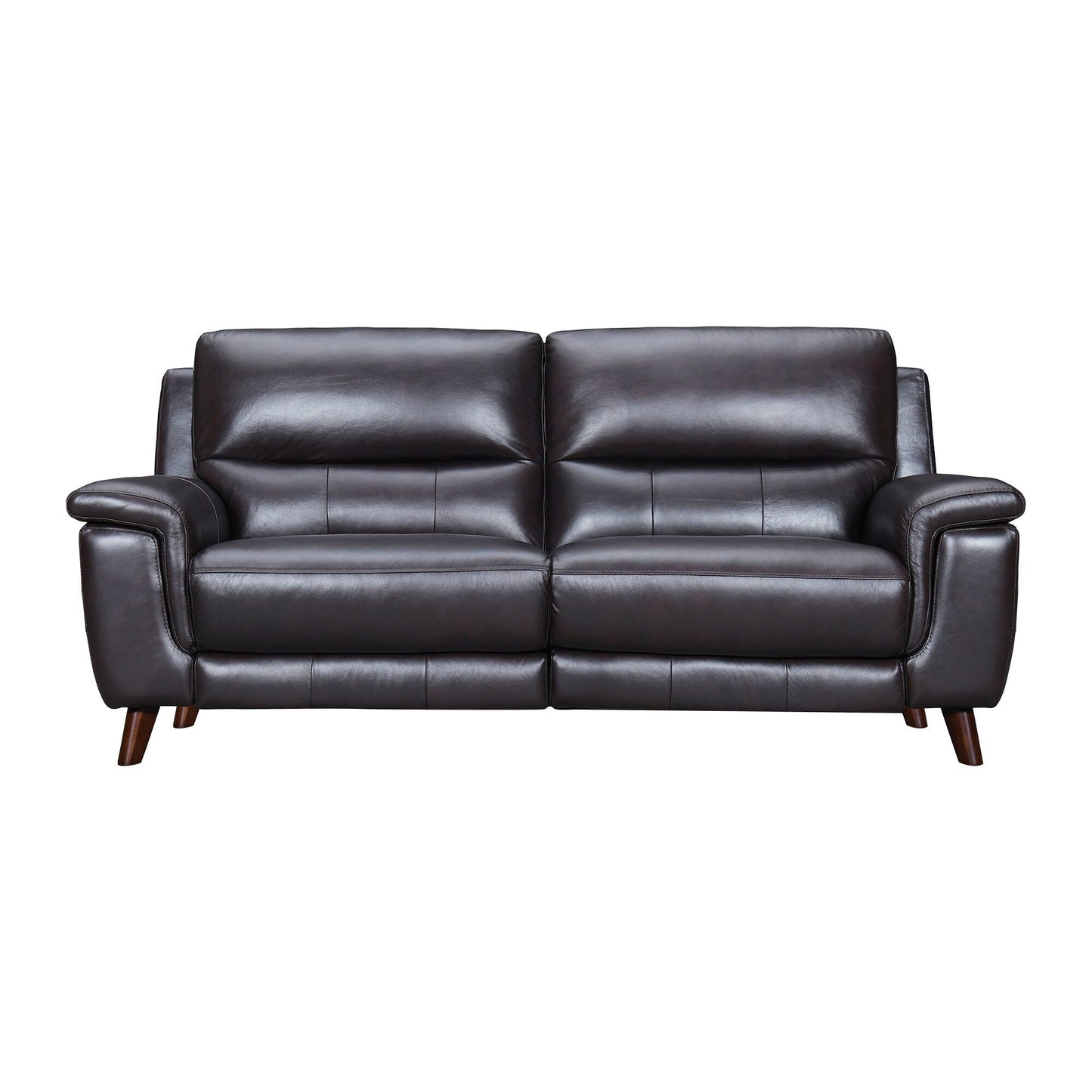 Canapé inclinable électrique Lizette 78 en cuir gris tourterelle ou marron avec port USB