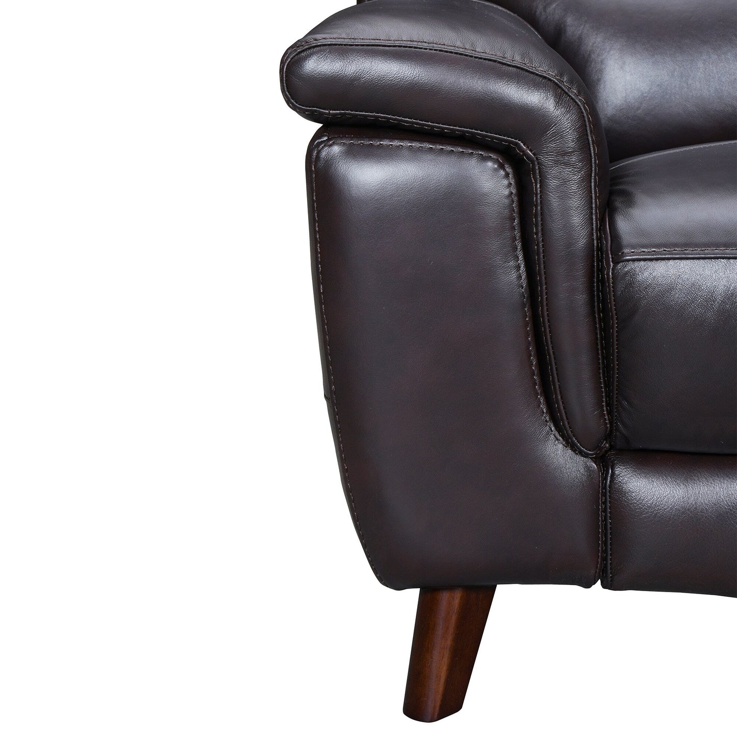 Canapé inclinable électrique Lizette 78 en cuir gris tourterelle ou marron avec port USB