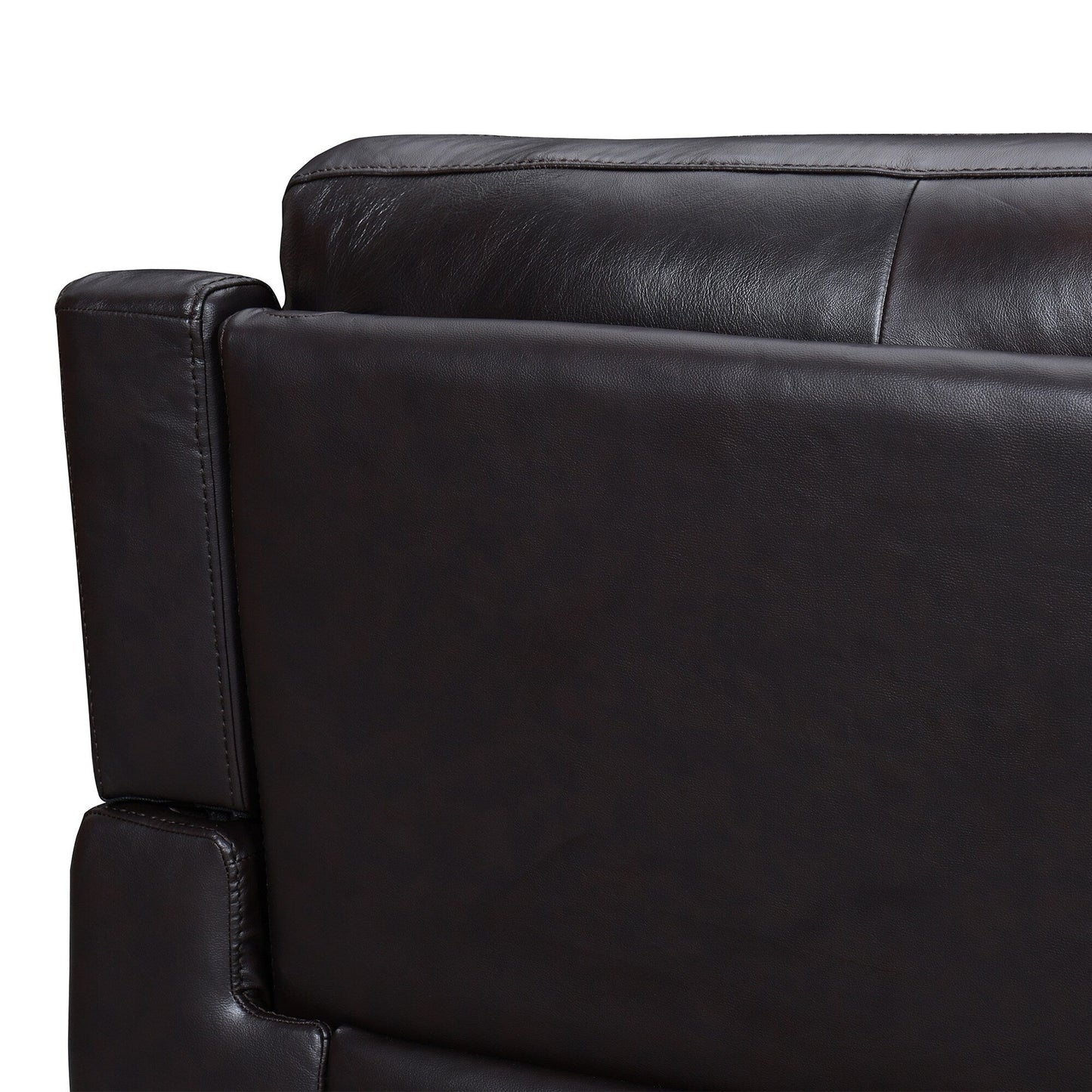 Canapé inclinable électrique Lizette 78 en cuir gris tourterelle ou marron avec port USB