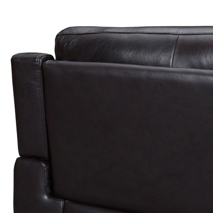 Canapé inclinable électrique Lizette 78 en cuir gris tourterelle ou marron avec port USB