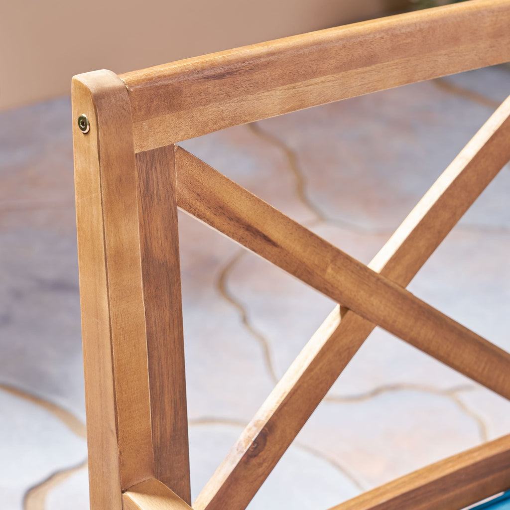 Ensemble de salle à manger d'extérieur Llano 7 pièces en acacia par Christopher Knight Home