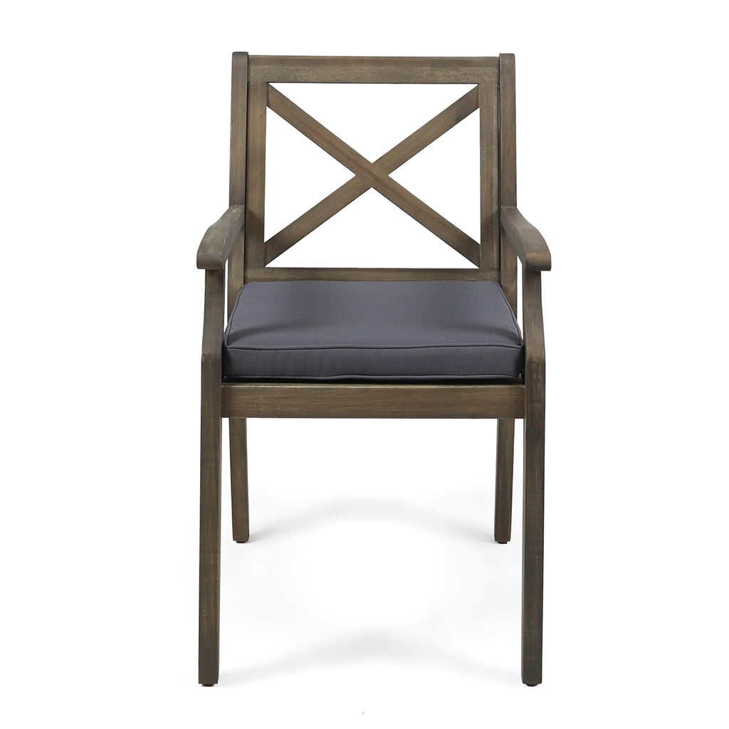 Ensemble de salle à manger d'extérieur Llano 7 pièces en acacia par Christopher Knight Home