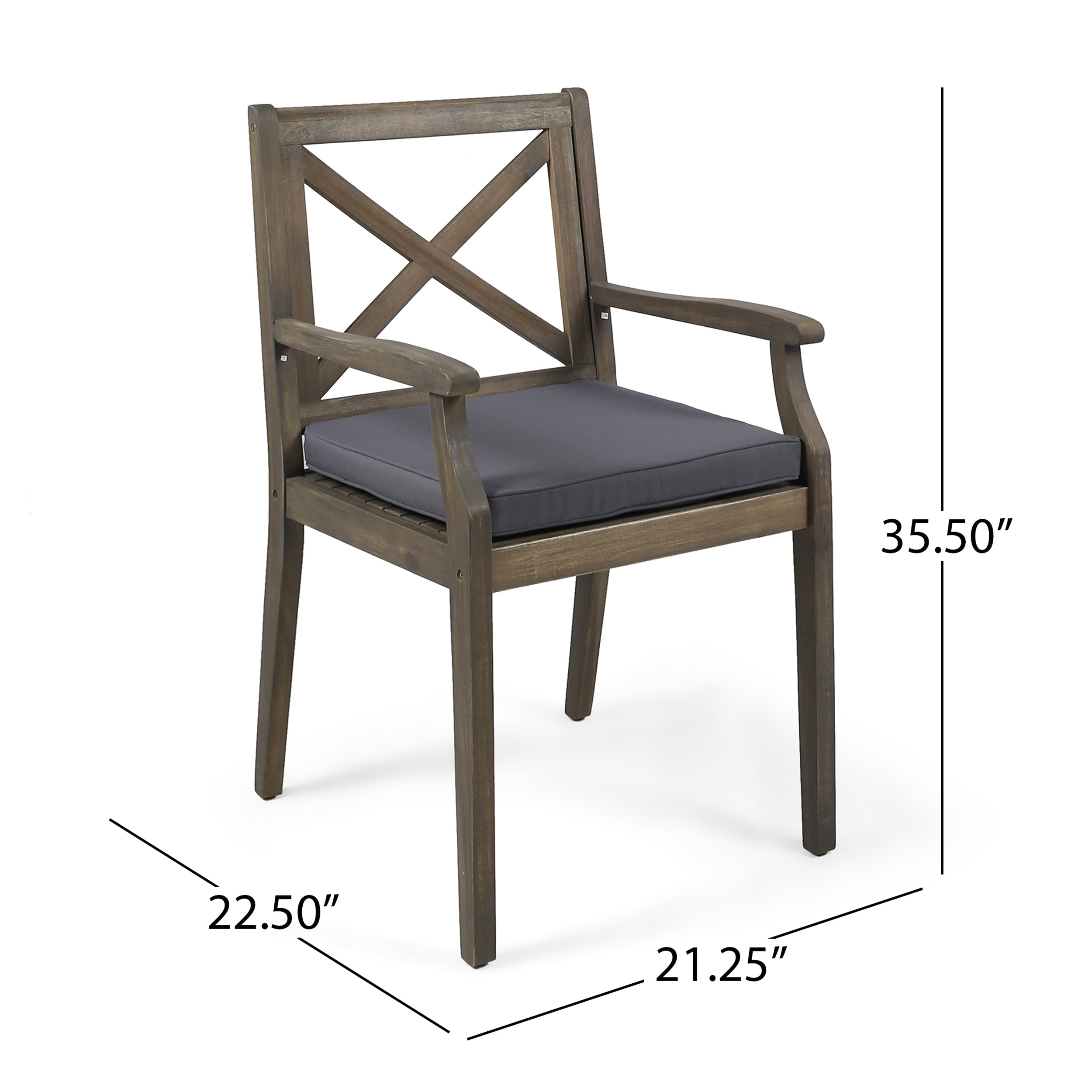 Ensemble de salle à manger d'extérieur Llano 7 pièces en acacia par Christopher Knight Home