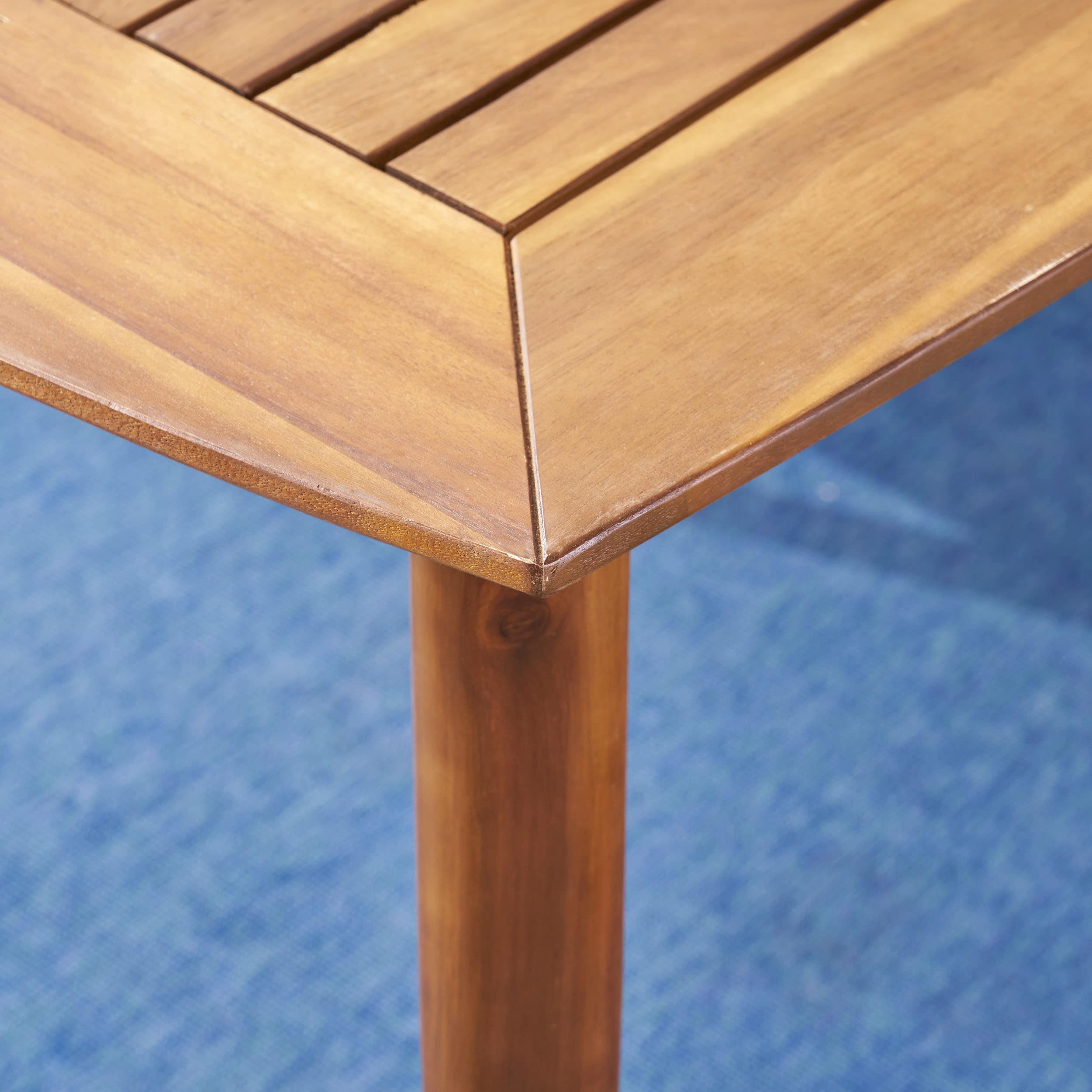 Ensemble de salle à manger d'extérieur Llano 7 pièces en acacia par Christopher Knight Home