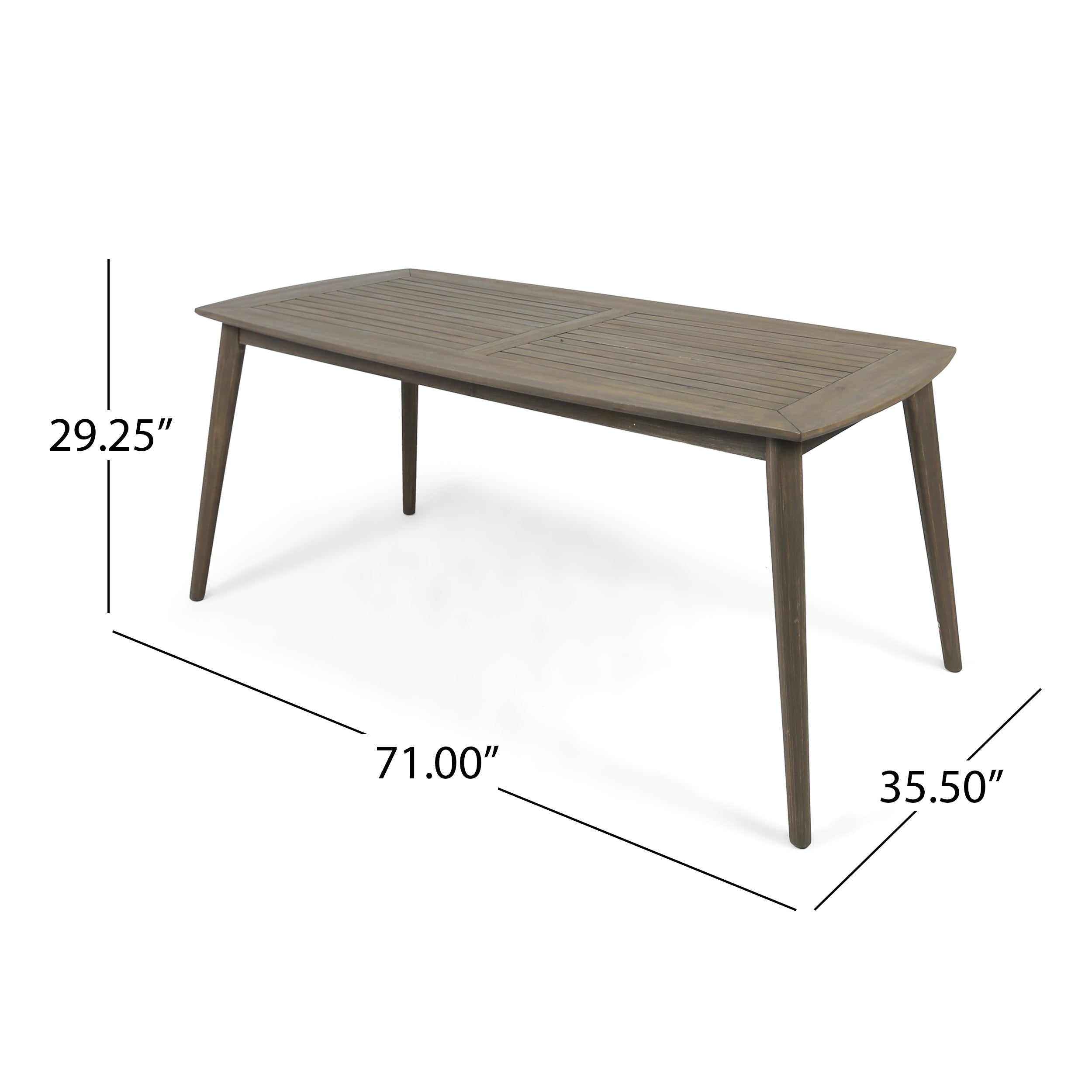 Ensemble de salle à manger d'extérieur Llano 7 pièces en acacia par Christopher Knight Home