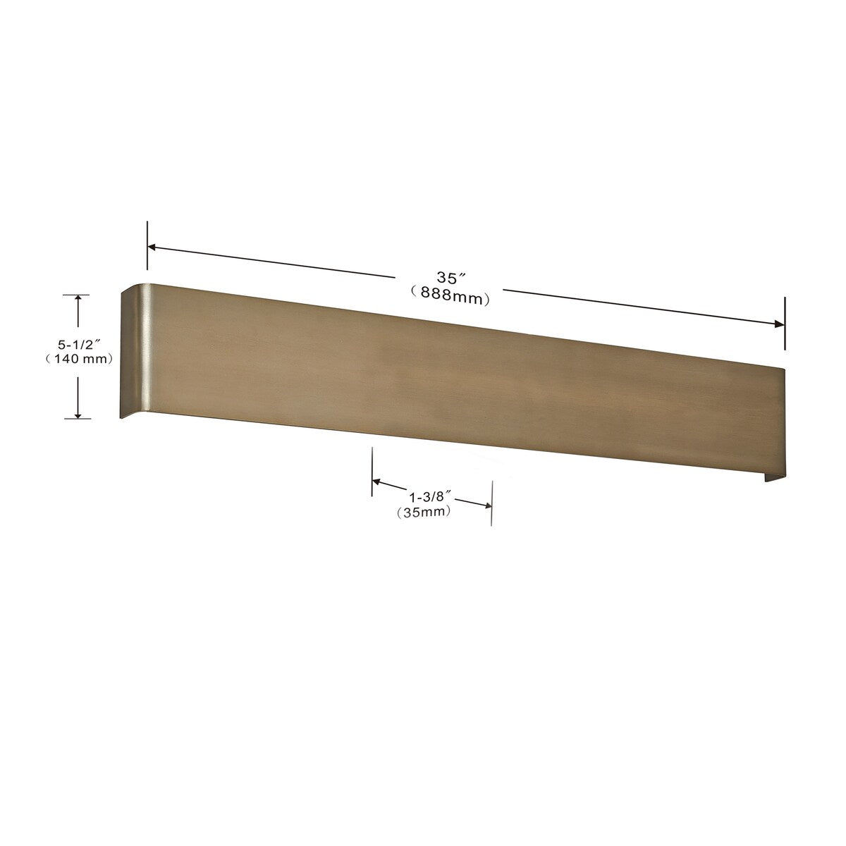 Applique murale LED Long Steak