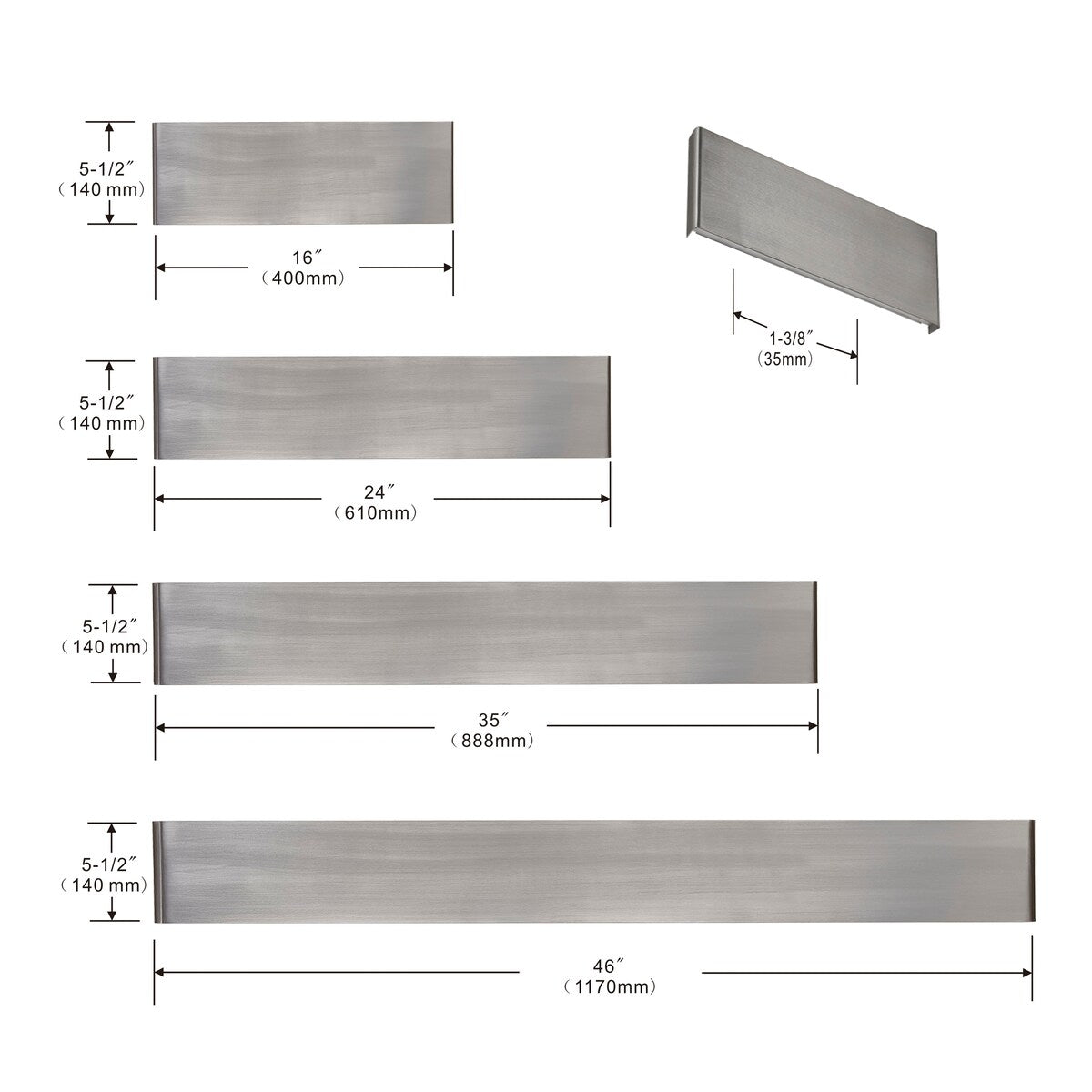 Applique murale LED Long Steak