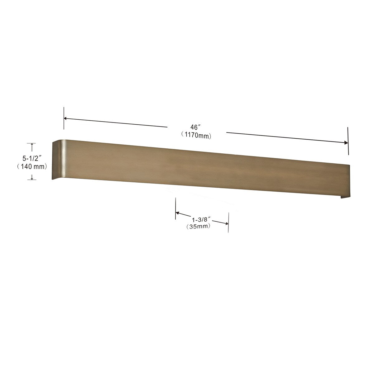 Applique murale LED Long Steak