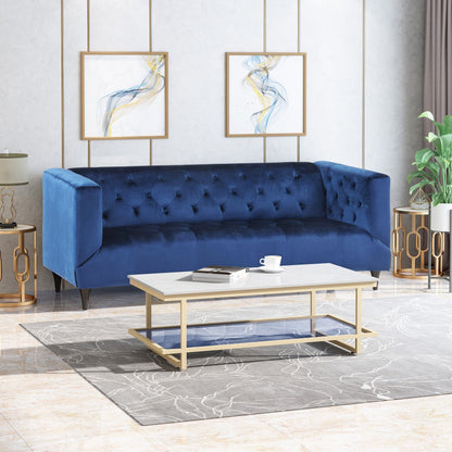 Canapé 3 places contemporain en velours Loomis par Christopher Knight Home