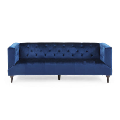 Canapé 3 places contemporain en velours Loomis par Christopher Knight Home